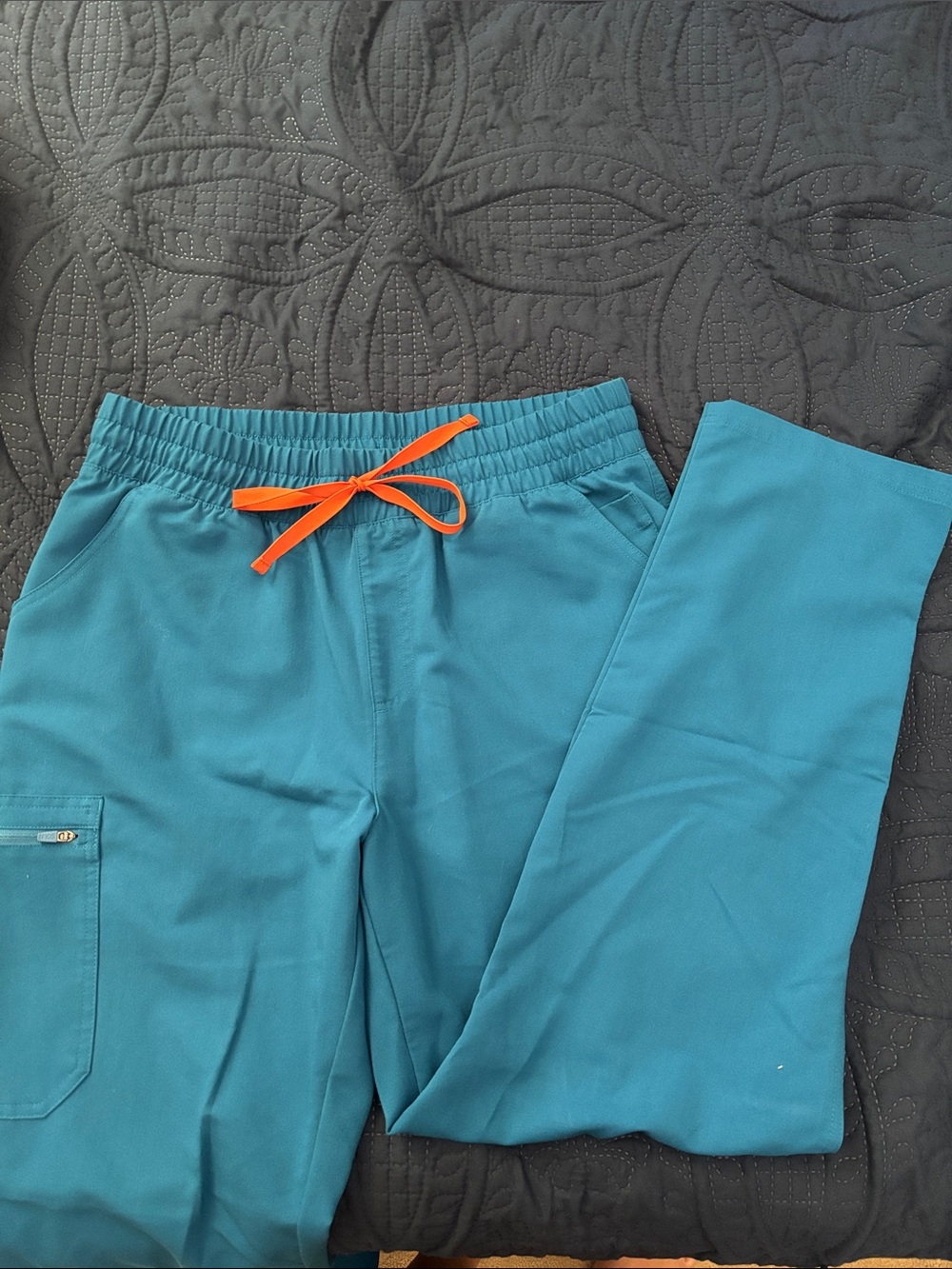 FIGS High Waisted Yola Scrub Pant - Alps Blue